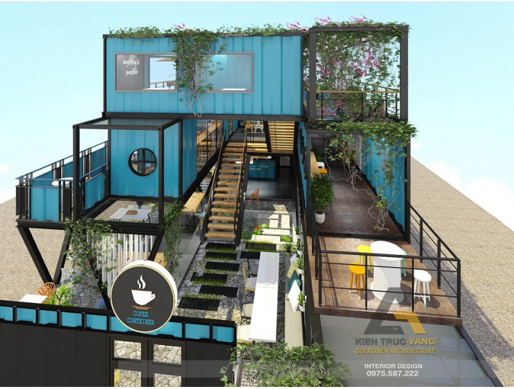 Container Cafe - Thiết kế quán cà phê container tại Bắc Ninh