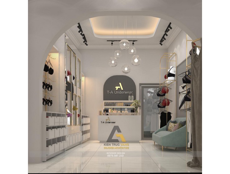 Thiết kế shop quần áo đẹp- Thi công hoàn thiện nội thất