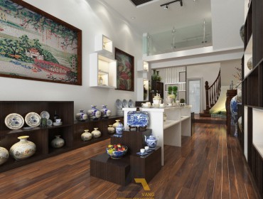 Thiết kế cửa hàng gỗm sứ Bát Tràng