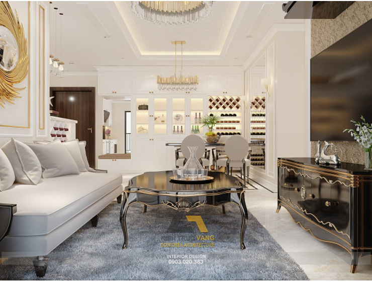 Dự án thiết kế- Thi công chung cư phong cách tân cổ điển tại Dcapital