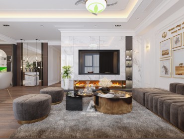 Dự án Thiết kế- Thi công nội thất phong cách Luxury nhà Anh Quang- Chị Liên